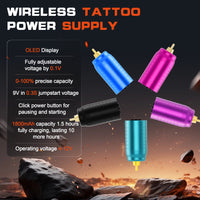Bulldog wireless tattoo battery, portable tattoo power supply, RCA battery pack for tattoo machines, rechargeable tattoo battery, wireless tattoo power supply.