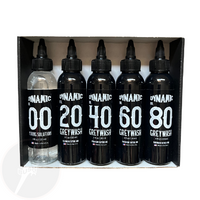 Dynamic Greywash set 5 bottles 4oz including mixing solution - Mavis Bush Tattoo Supplies