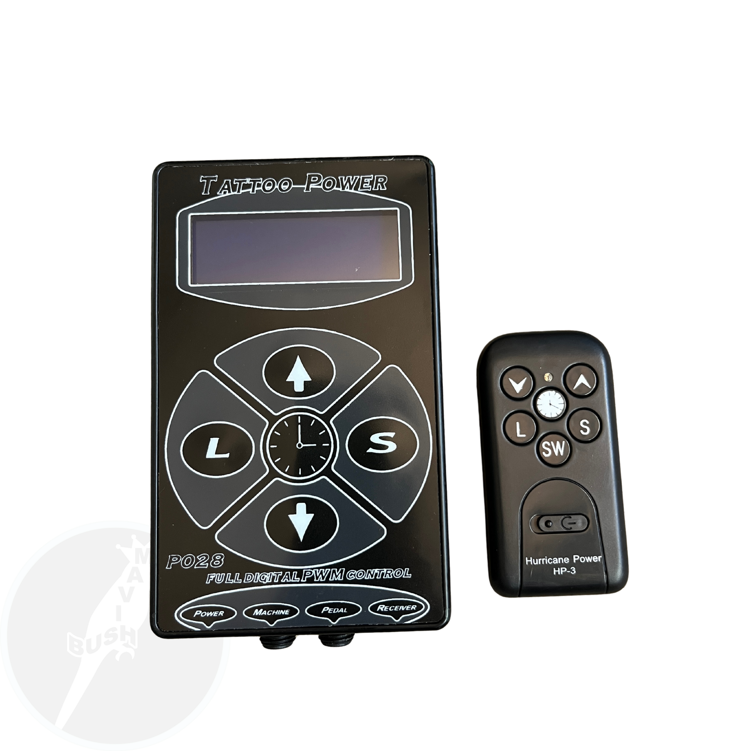 Tattoo power supply P028 with remote control - Mavis Bush Tattoo Supplies