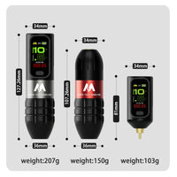 MARS professional wireless tattoo pen, fast usb-c charging and HD TFT Display, customer brushless motor, ergonomic design