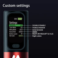 MARS professional wireless tattoo pen, fast usb-c charging and HD TFT Display, customer brushless motor, ergonomic design