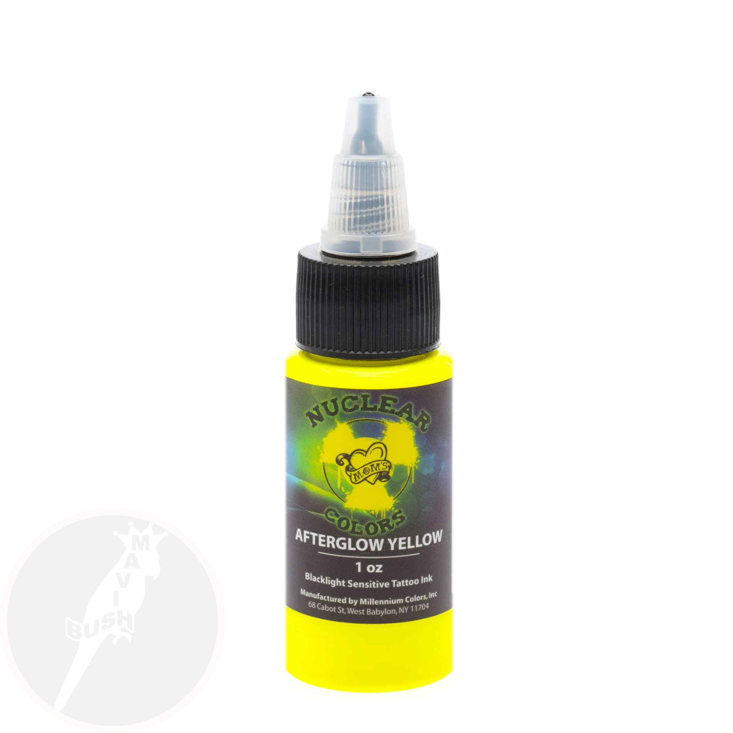 moms Nuclear UV afterglow yellow 1oz, set of 5 bottles and 9 bottles