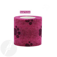 Self-adhesive tapes - Paw with light magenta background - Mavis Bush Tattoo Supplies