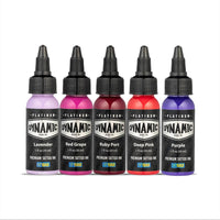 Dynamic Lush 5 Bottle Color Set 1oz - Mavis Bush Tattoo Supplies