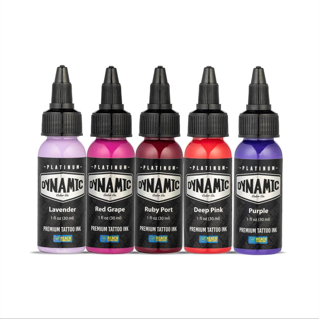 Dynamic Lush 5 Bottle Color Set 1oz - Mavis Bush Tattoo Supplies