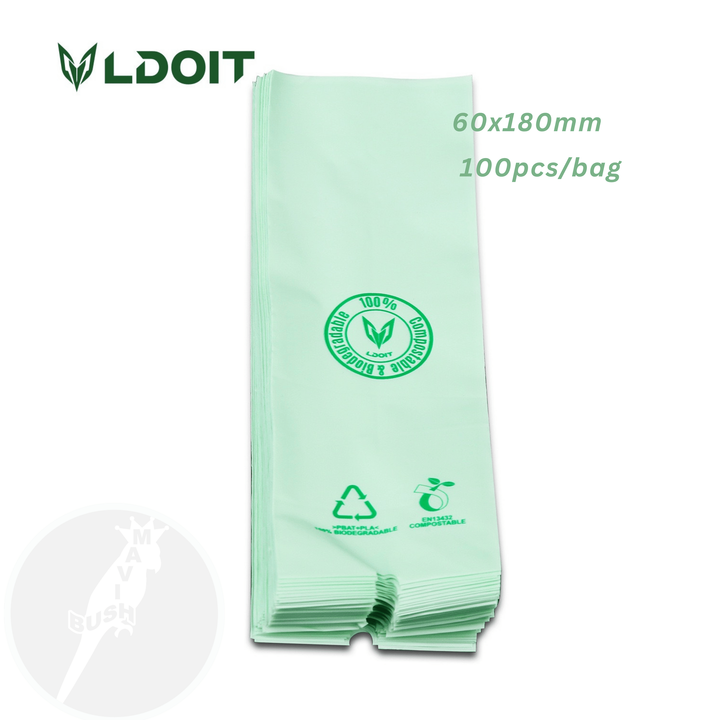 Eco- Friendly Pen Machine and Grip bags 60x180mm 100pcs/box - Mavis Bush Tattoo Supplies