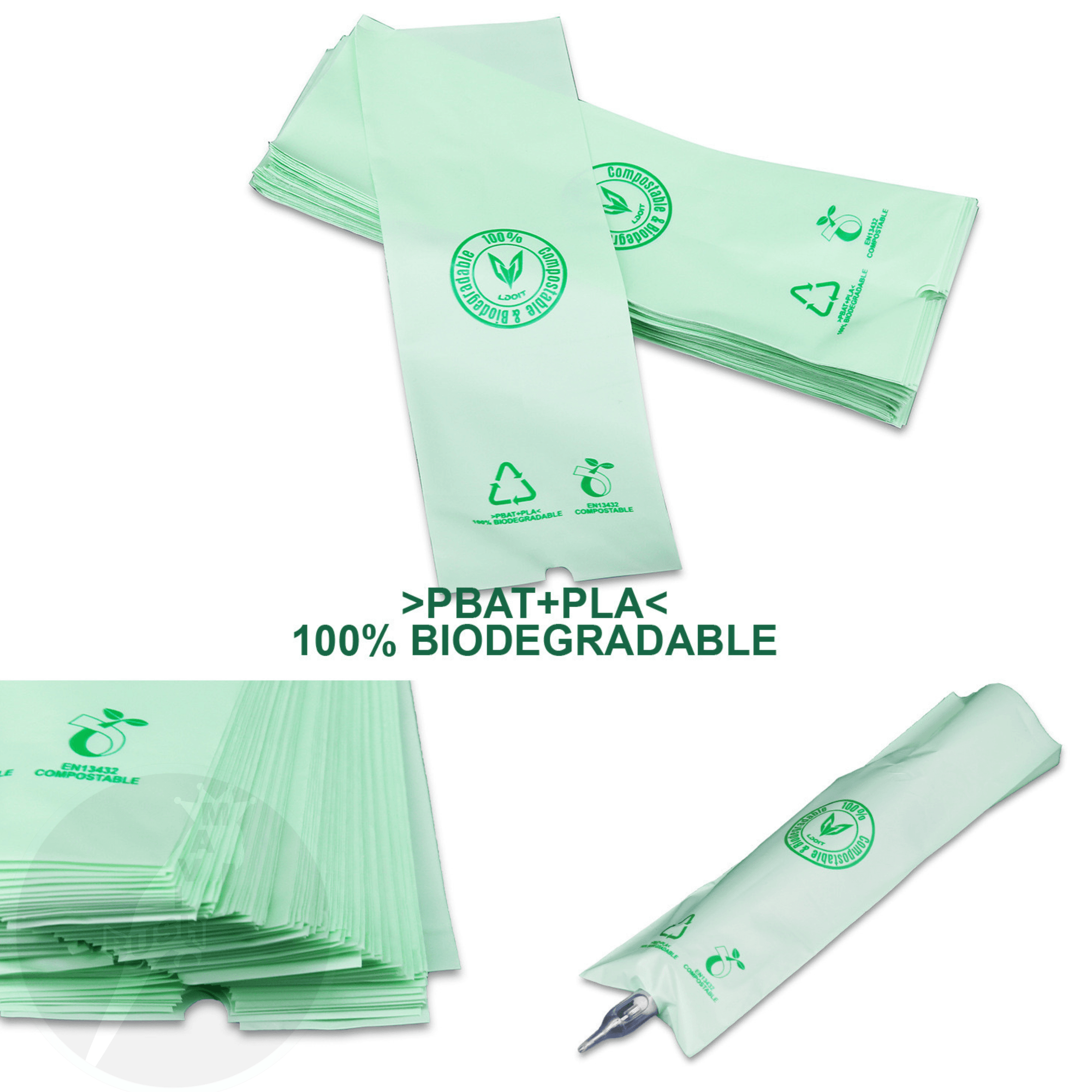 Eco- Friendly Pen Machine and Grip bags 60x180mm 100pcs/box - Mavis Bush Tattoo Supplies