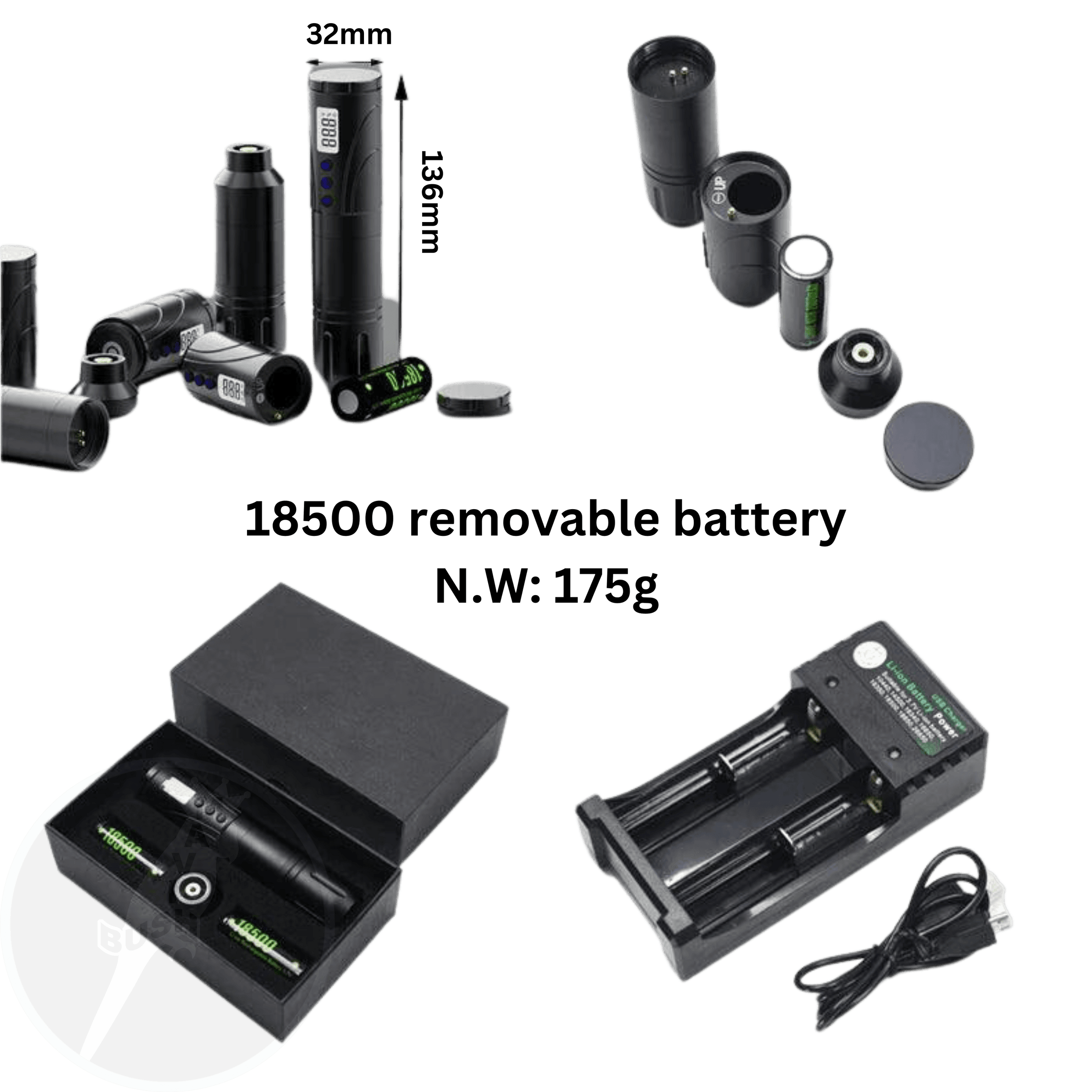 Mavis Bush Wireless Tattoo Pen - Mavis Bush Tattoo Supplies