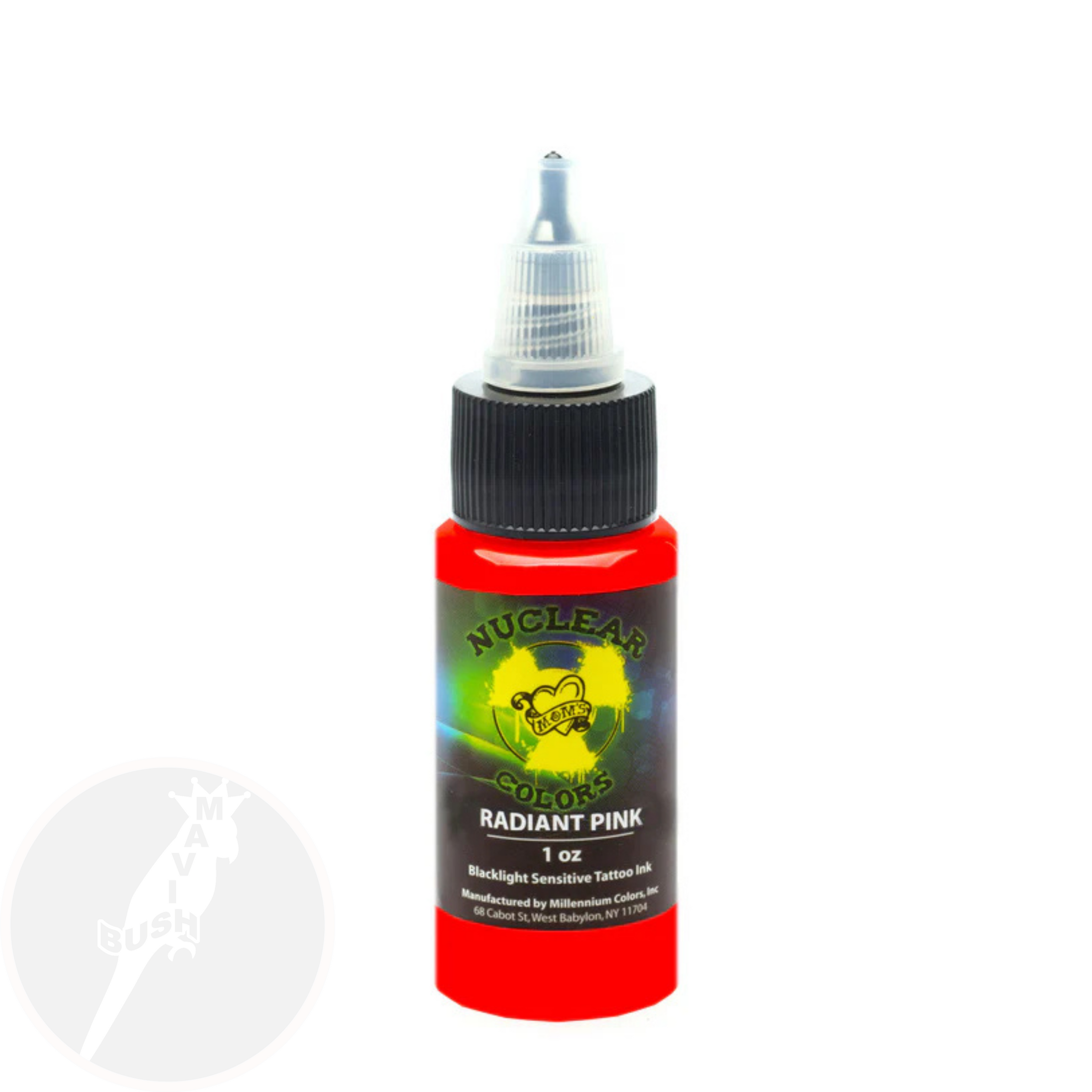 Moms Nuclear UV color Radiant Pink, set 9bottle- Mavis Bush Tattoo Supplies