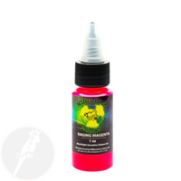 Moms Nuclear UV color Raging Magenta , set 9 bottles - Mavis Bush Tattoo Supplies