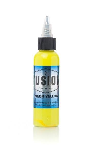 Fusion Neon Yellow 1oz (30ml) - Mavis Bush Tattoo Supplies