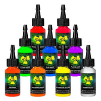 Inks MOMs Millennium 9 colour Nuclear Kit 1oz (30ml) - Mavis Bush Tattoo Supplies
