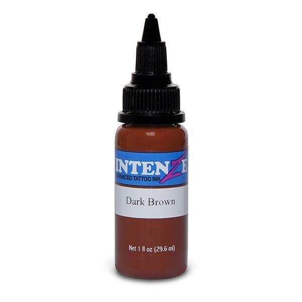 Intenze Tattoo Ink - Dark Brown 1oz(30ml) - Mavis Bush Tattoo Supplies