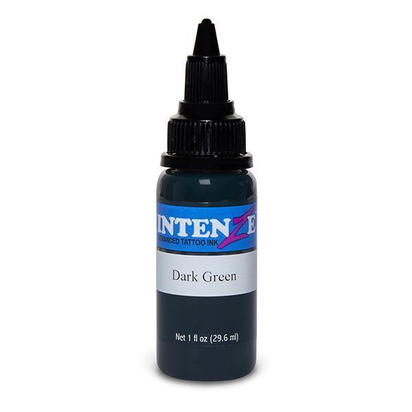 Intenze Tattoo Ink - Dark Green 1oz(30ml) - Mavis Bush Tattoo Supplies