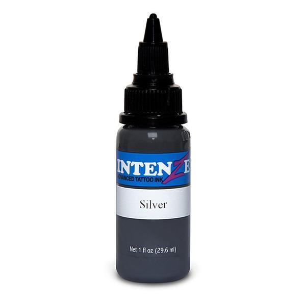 Intenze Tattoo Ink - Silver 1oz(30ml) - Mavis Bush Tattoo Supplies