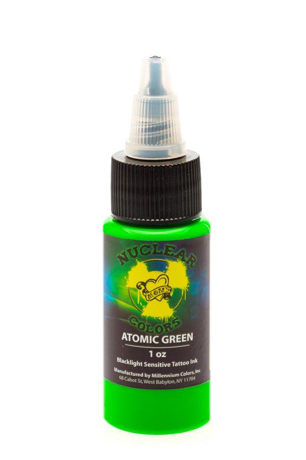 MOM'S Nuclear Colors Atomic Green 1oz (30ml) - Mavis Bush Tattoo Supplies