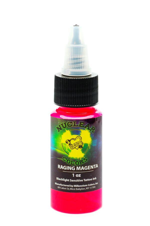 MOM'S Nuclear Colors Raging Magenta 1oz (30ml) - Mavis Bush Tattoo Supplies