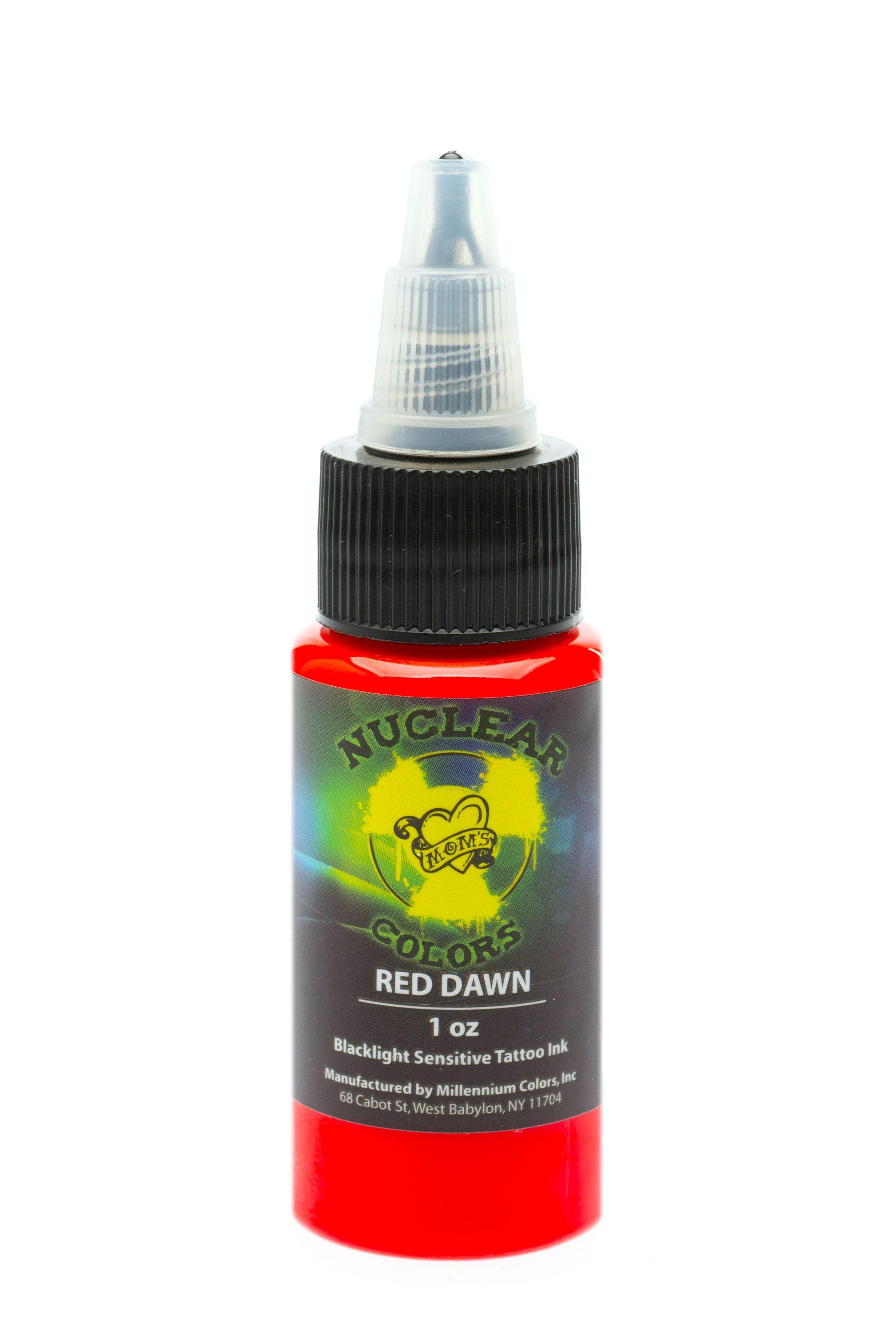 MOM'S Nuclear Colors Red Dawn 1oz (30ml) - Mavis Bush Tattoo Supplies