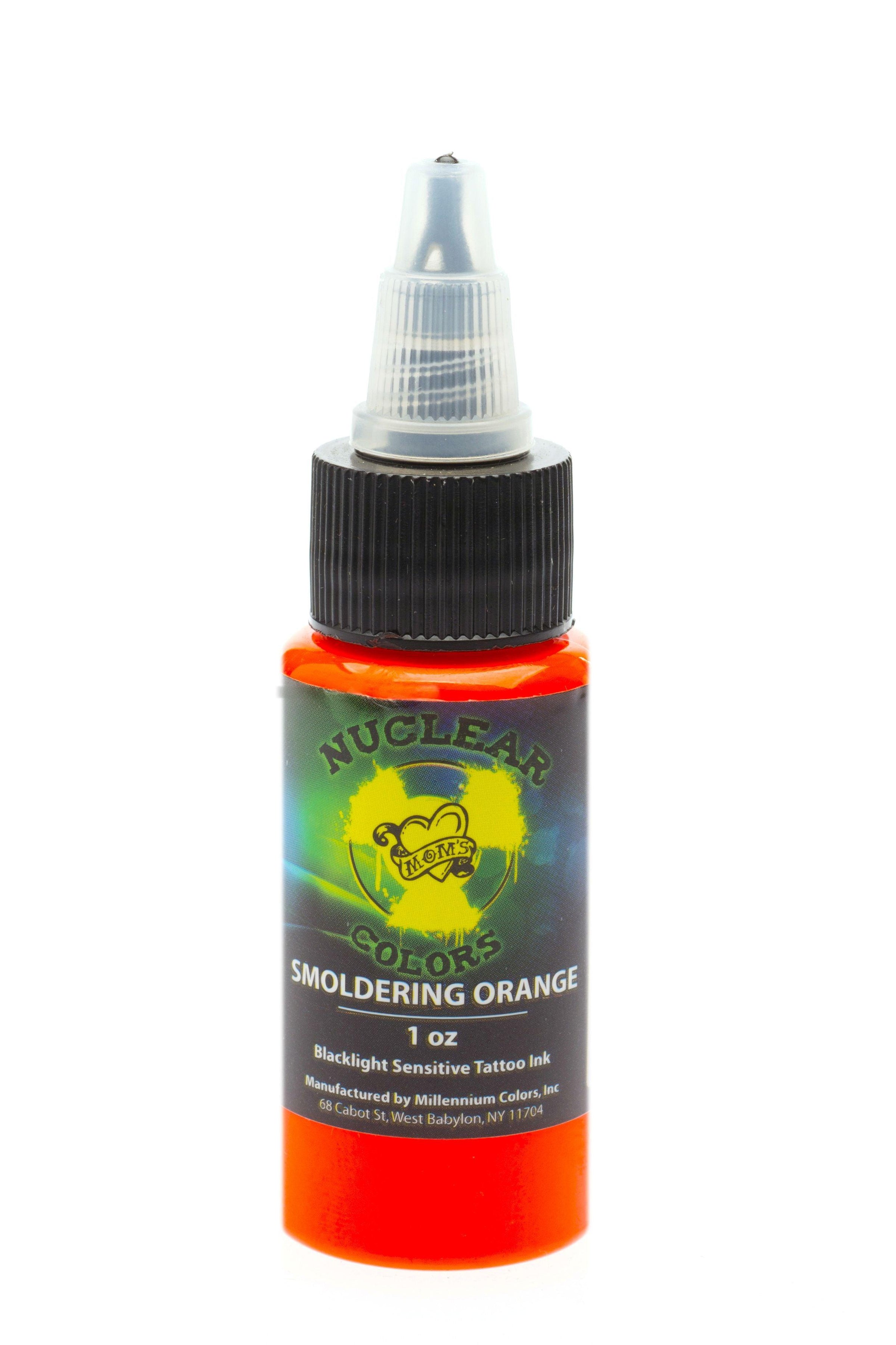 MOM'S Nuclear Colors Smoldering Orange 1oz (30ml) - Mavis Bush Tattoo Supplies