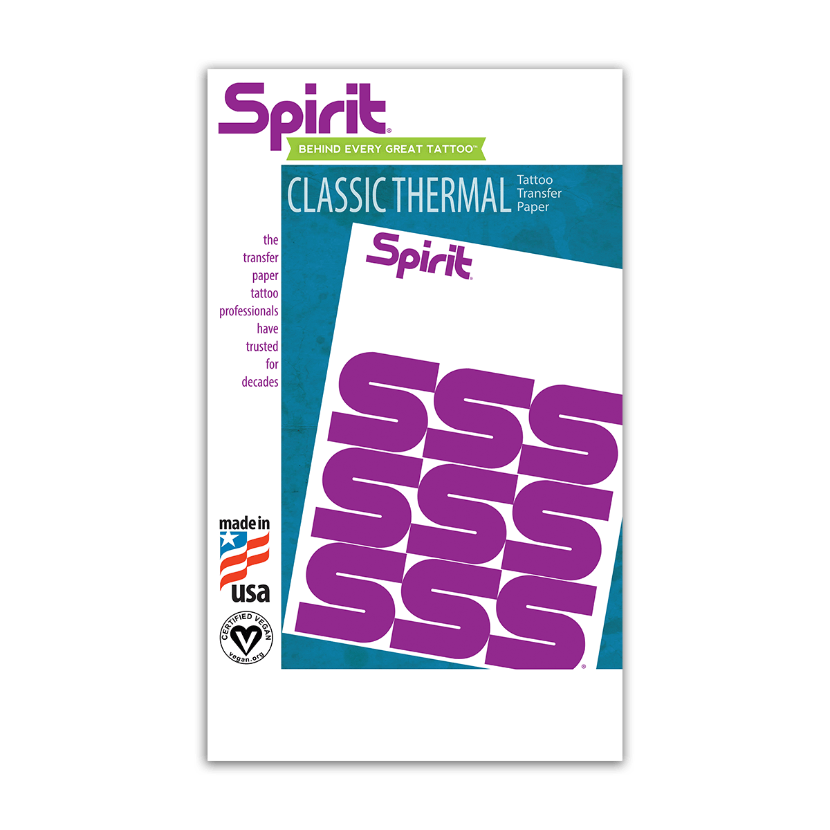 Spirit Classic Thermal Tattoo Paper A4 Long, 100 Sheets - Mavis Bush Tattoo Supplies