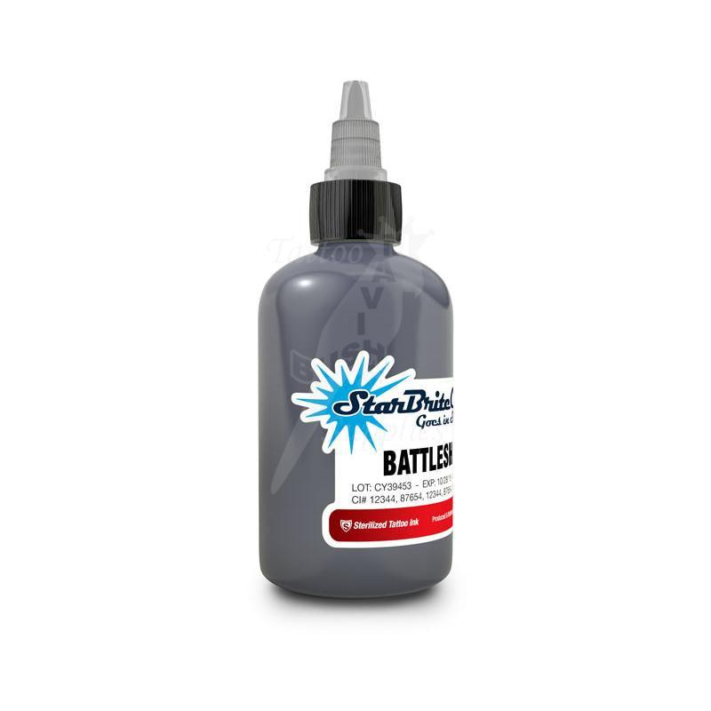 Tattoo Ink StarBrite Battleship Grey 2oz (60ml) - Mavis Bush Tattoo Supplies