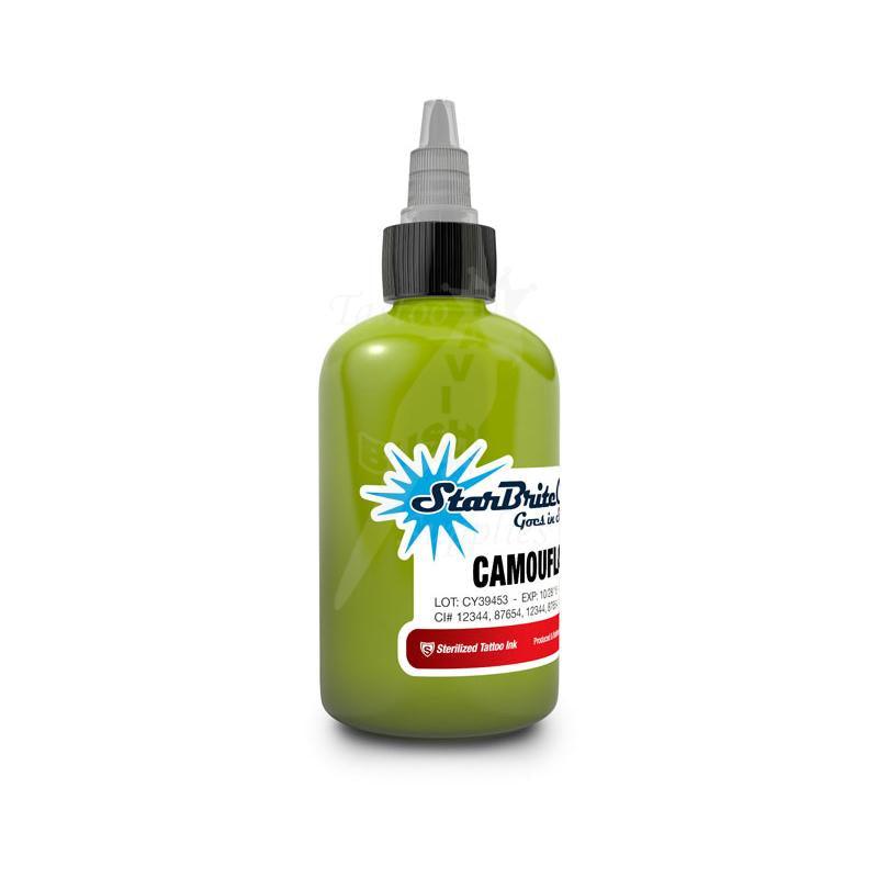 Tattoo Ink StarBrite Camouflage Green 2oz (60ml) Clearance - Mavis Bush Tattoo Supplies
