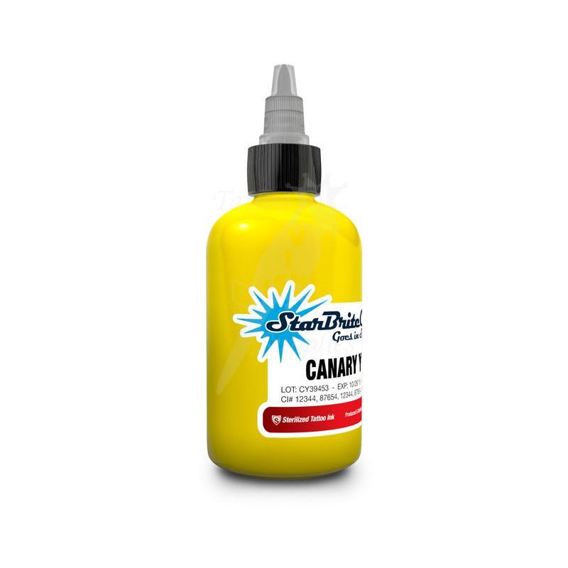 Tattoo Ink StarBrite Canary Yellow 2oz (60ml) - Mavis Bush Tattoo Supplies