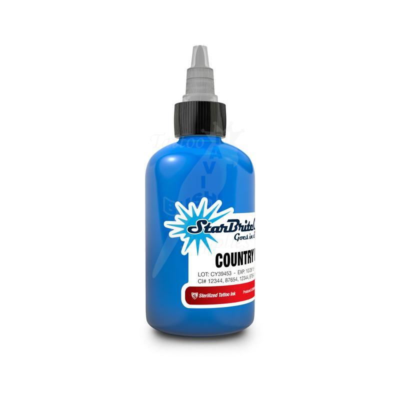Tattoo Ink StarBrite Country Blue 2oz (60ml) - Mavis Bush Tattoo Supplies