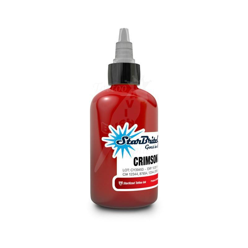 Tattoo Ink StarBrite Crimson Red 2oz (60ml) - Mavis Bush Tattoo Supplies
