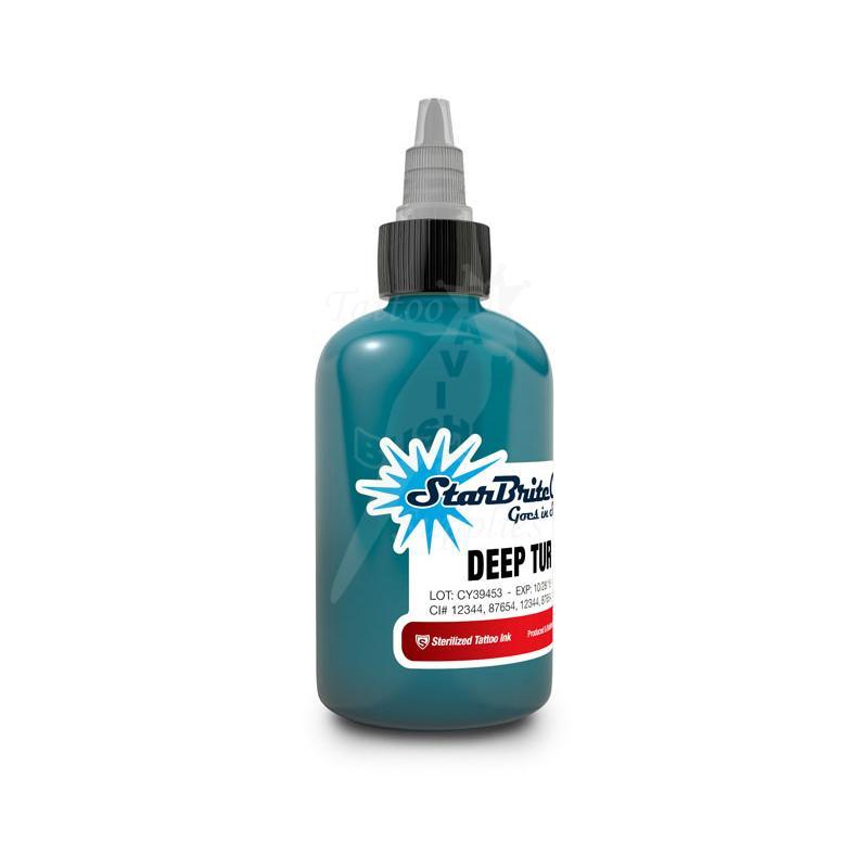 Tattoo Ink StarBrite Deep Turquoise 2oz (60ml) - Mavis Bush Tattoo Supplies