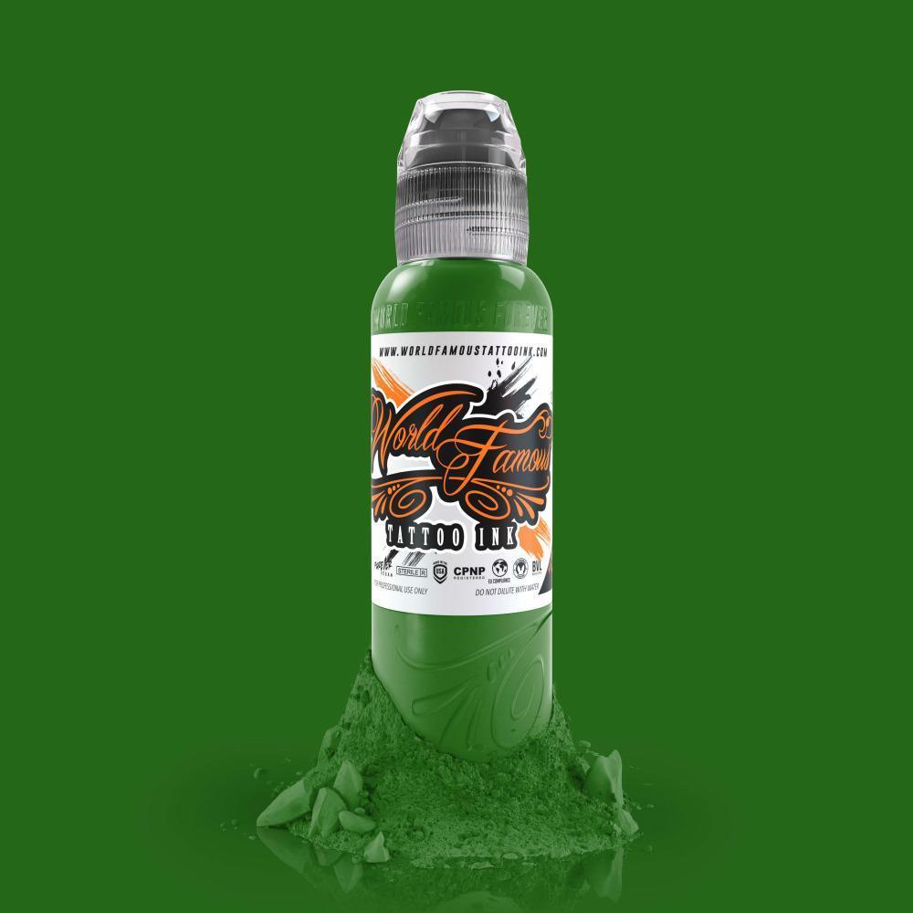 World Famous - Everglades Green 1oz(30ml) - Mavis Bush Tattoo Supplies