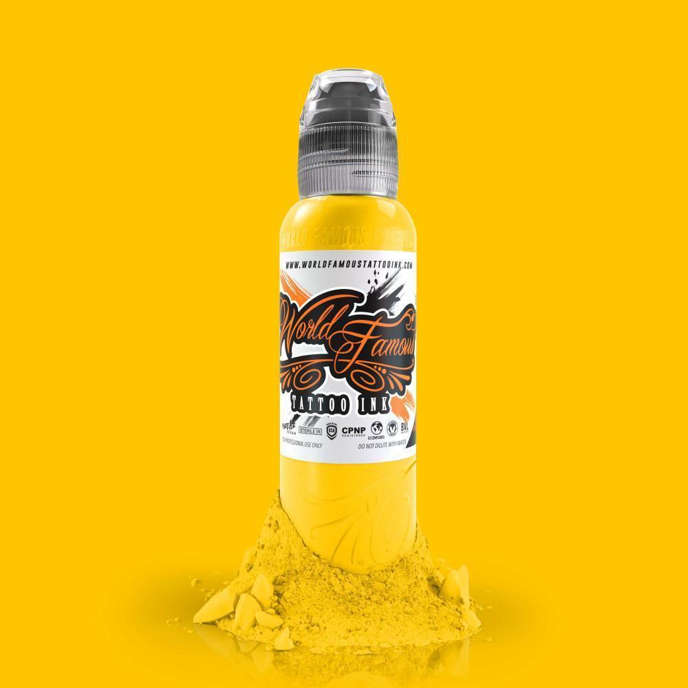 World Famous - Primary #1 Great Wall Yellow 1oz(30ml) - Mavis Bush Tattoo Supplies