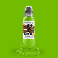 World Famous - Primary #1 Northern Lights Green 1oz(30ml) - Mavis Bush Tattoo Supplies