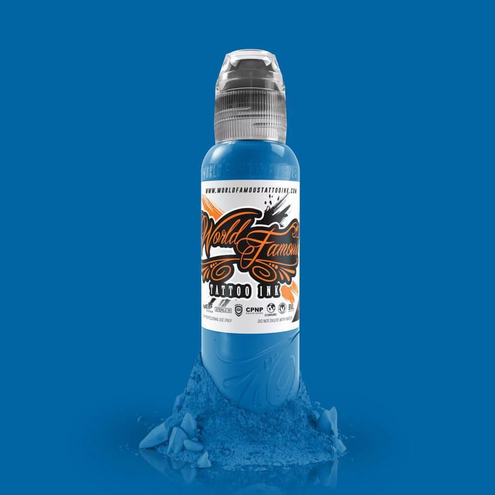 World Famous - Primary #2 Niagara Blue 1oz(30ml) - Mavis Bush Tattoo Supplies