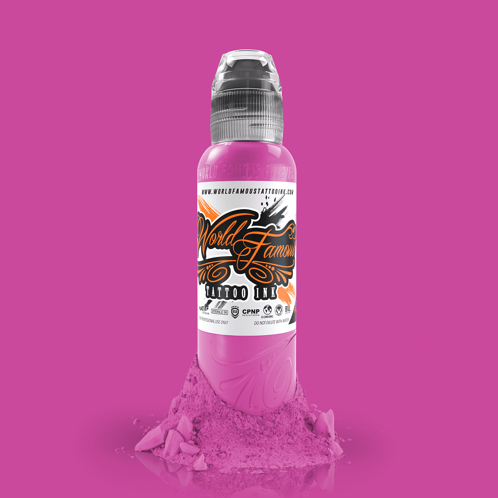 World Famous - Primary #2 Paris Pink 1oz(30ml) - Mavis Bush Tattoo Supplies