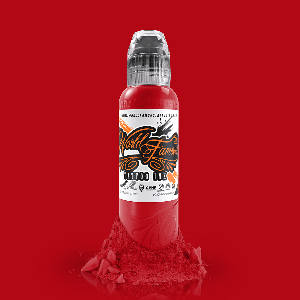 World Famous - Primary #3 Sailor Jerry Red 1oz(30ml) - Mavis Bush Tattoo Supplies