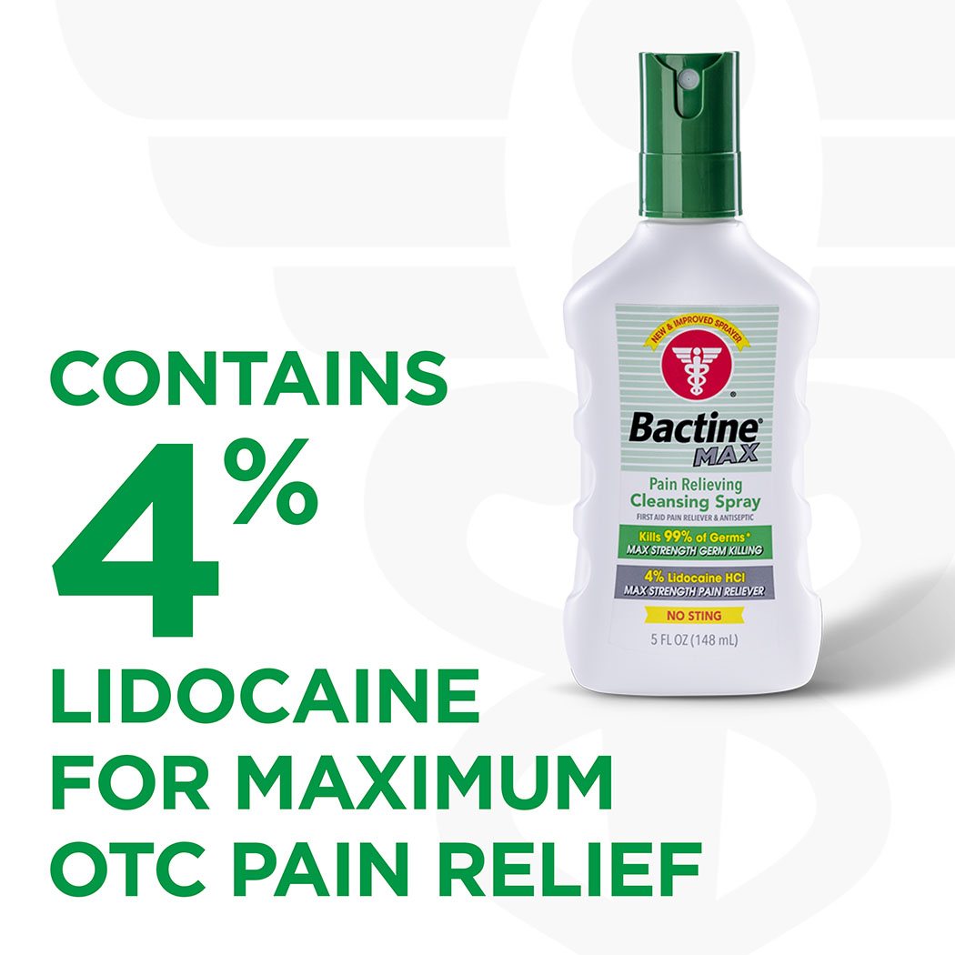 Bactine MAX Australia,Bactine Pain Relieving Cleansing Spray, Tattoo pain relief spray ,Bactine Tattoo Australia , Tattoo Studio first aid , tattoo aftercare supplies Australia - Mavis Bush Tattoo Supplies