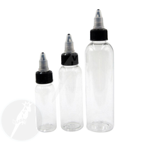 Clear Plastic Empty Ink Bottles - Mavis Bush Tattoo Supplies