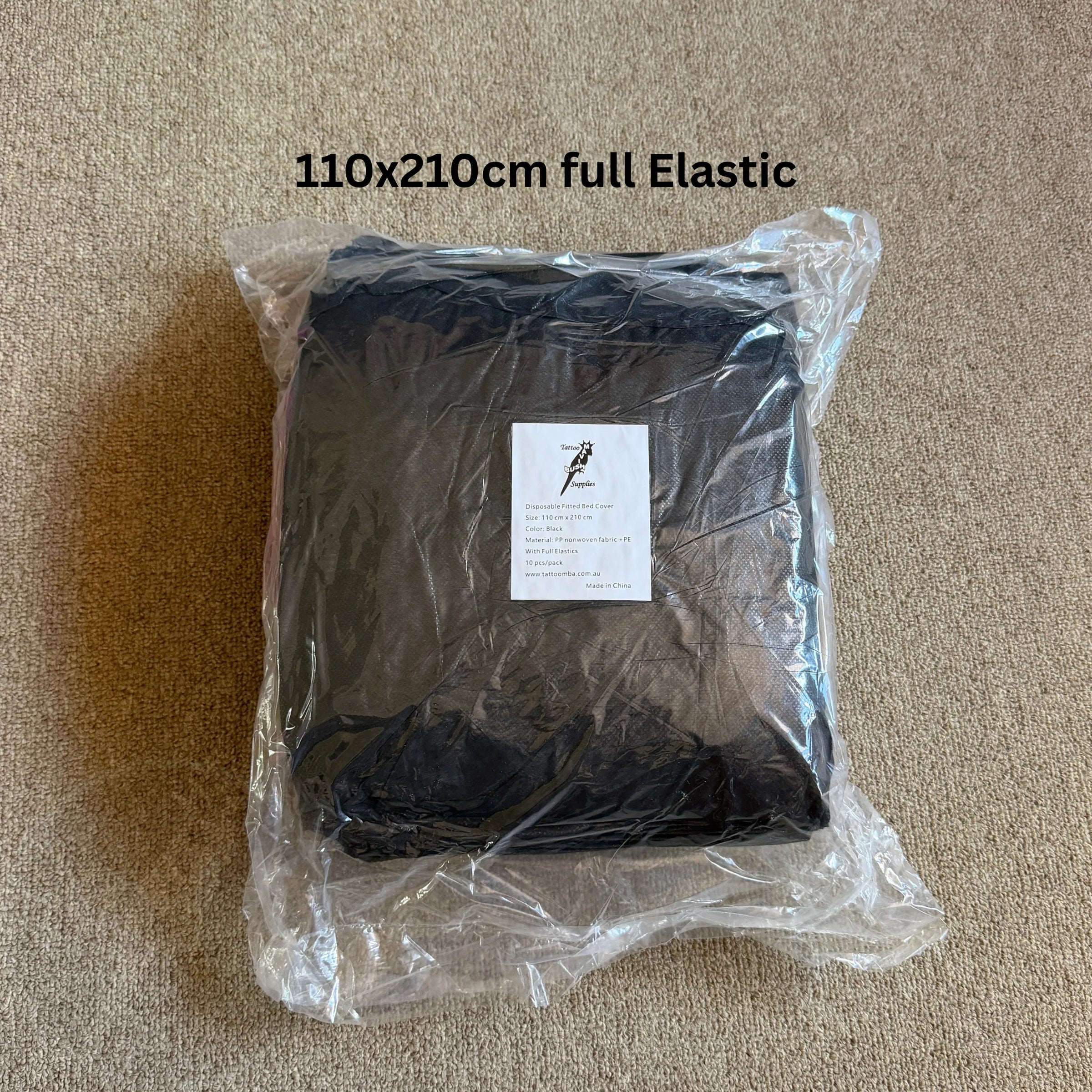 Waterproof full elastic fitted bed sheets 110x210cm available in pink and black -Mavis Bush Tattoo Supplies