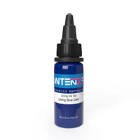Intenze Lining Blue Dark ,High-pigment Intenze yellow lining ink product photo - Mavis Bush Tattoo Supplies