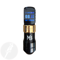 MB128B&G wireless tattoo machine with adjustable stroke and dot shading function - Mavis Bush Tattoo Supplies