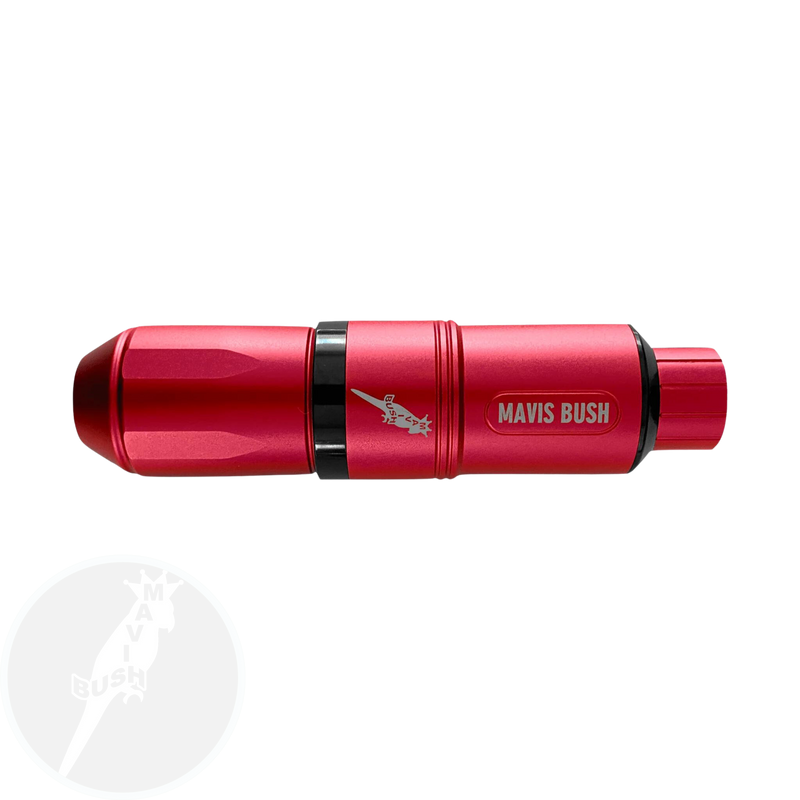 Mavis Bush adjustable stroke pen with 7 stroke length options - 2.4mm, 2.7mm, 3.0mm, 3.3mm, 3.6mm, 3.9mm and 4.2mm to meet a various tattoo styles including lining, shading and colouring.Low Noise and Long-lasting stability. Working voltage 5-12v