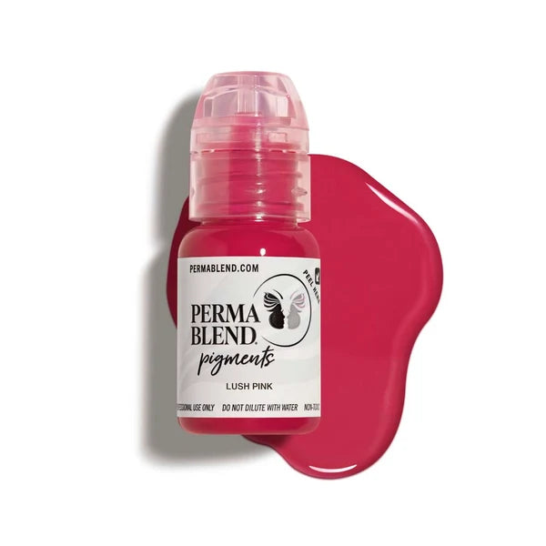 Perma Blend Lush Pink pigment, a red based pink with high opacity , made in USA, shop at Mavis Bush Tattoo Supplies PMU Australia
