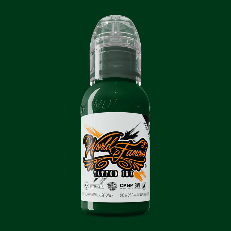 World Famous - Primary #1 Vegas Green 1oz(30ml)- Mavis Bush Tattoo Supplies