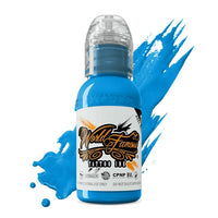 World Famous - Primary #3 Einstein Blue 1oz(30ml) - Mavis Bush Tattoo Supplies