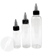 Clear Plastic Empty Ink Bottles - Mavis Bush Tattoo Supplies