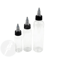 Clear Plastic Empty Ink Bottles - Mavis Bush Tattoo Supplies