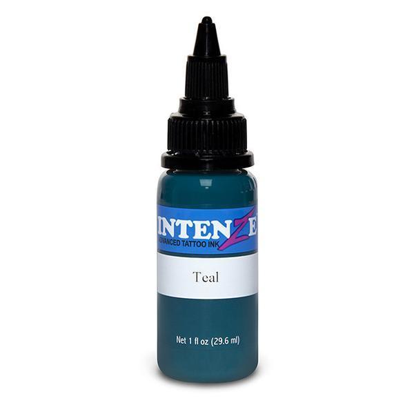 Intenze Teal tattoo ink color turquoise stone blue yellow shine