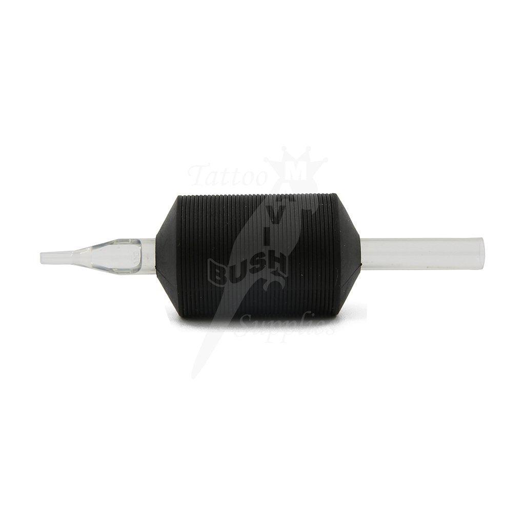 Disposable Tube with Black Rubber Grip RT03-1.25" Round Tip (20pcs) - Mavis Bush Tattoo Supplies