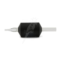 Disposable Tube with Black Rubber Grip RT07-1.25" Round Tip (15pcs) - Mavis Bush Tattoo Supplies